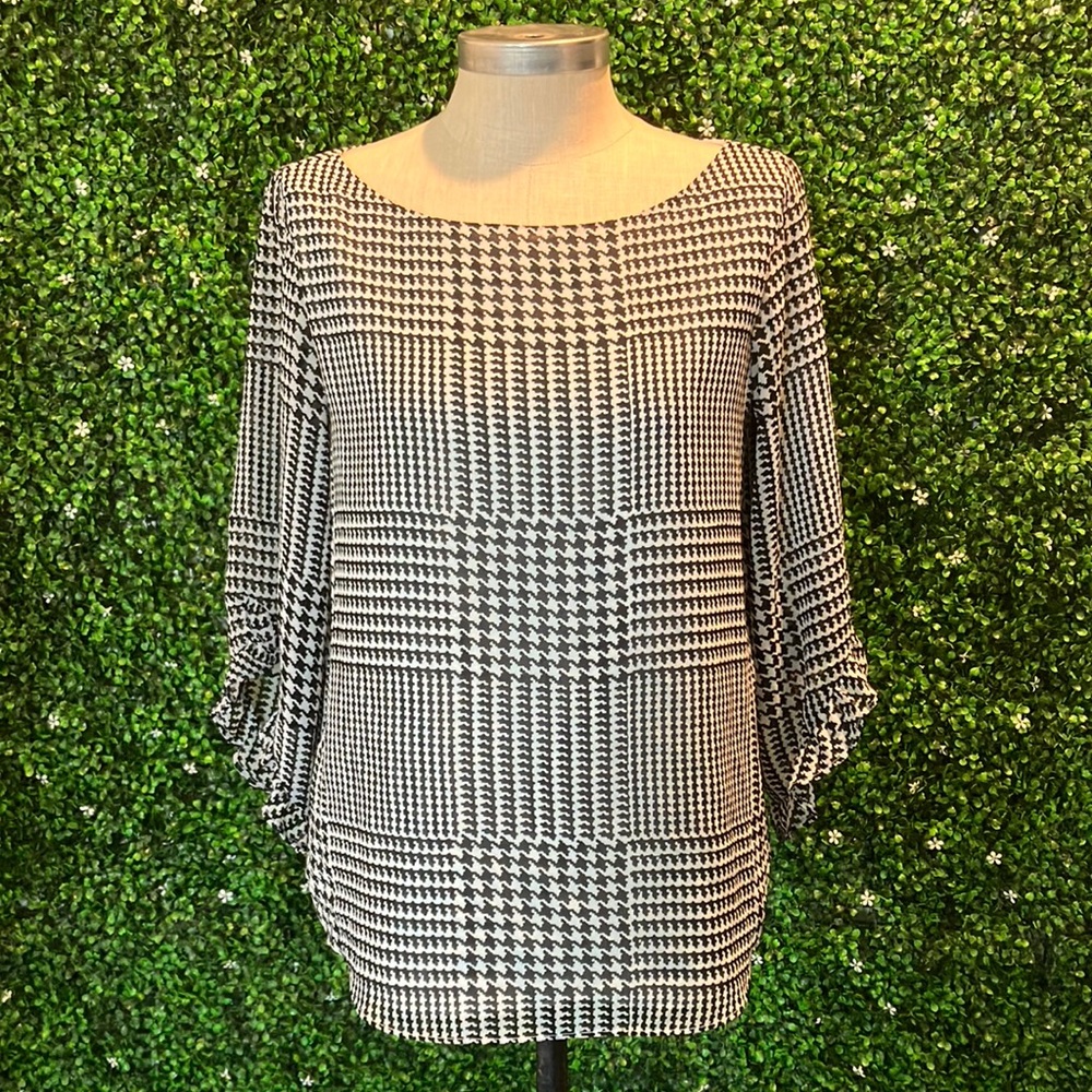 Calvin Klein Houndstooth Blouse
